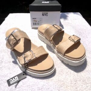Flatform Two Strap . Size: 11 Women’s Sandals . Madden NYC . New in Box